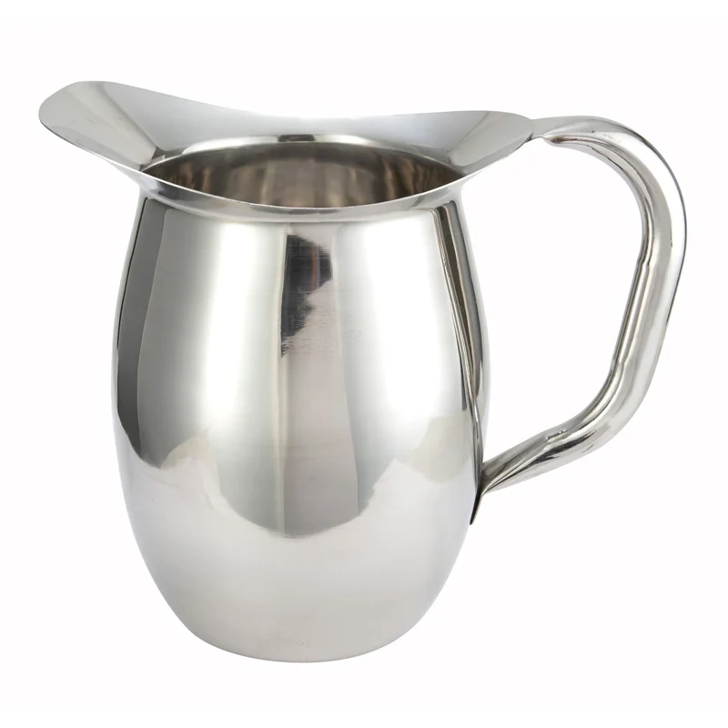 Pitcher Winco® Hot / Cold 64 oz. Silver DELUXE BELL WINCO S/STL 2QT D/S MK-1238552