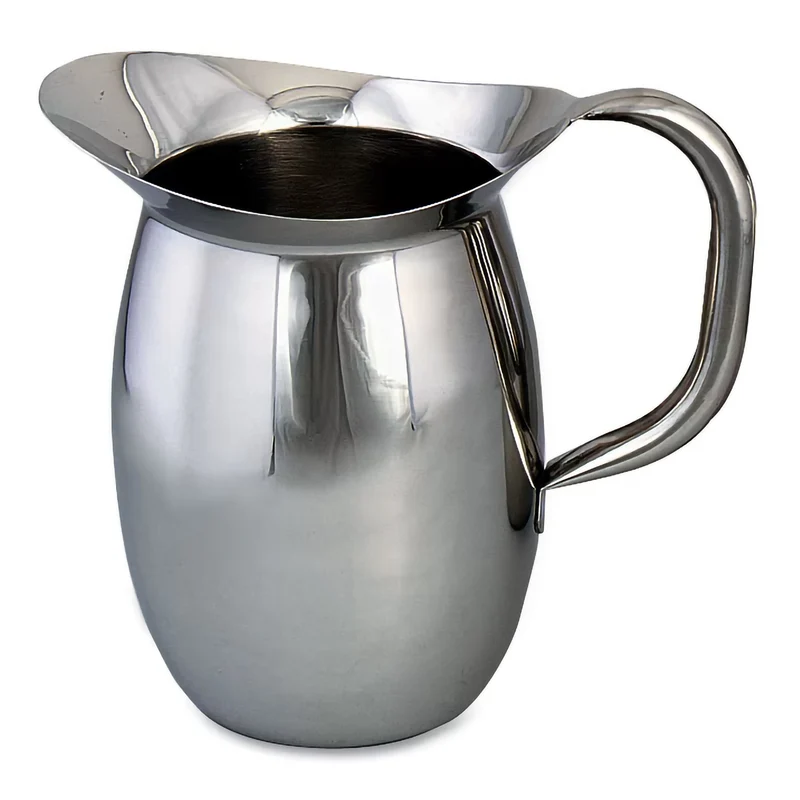 Pitcher Browne Foodservice Hot / Cold 100 oz. Silver S/STL W/TUBULAR HNDL 3.1QT D/S MK-1238587