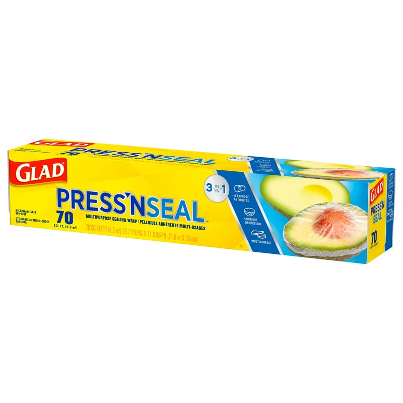 Plastic Food Wrap Glad® Press N Seal 70 Square Feet PRESS'N SEAL GLAD 70SQ FT (12/CS) MK-1223959