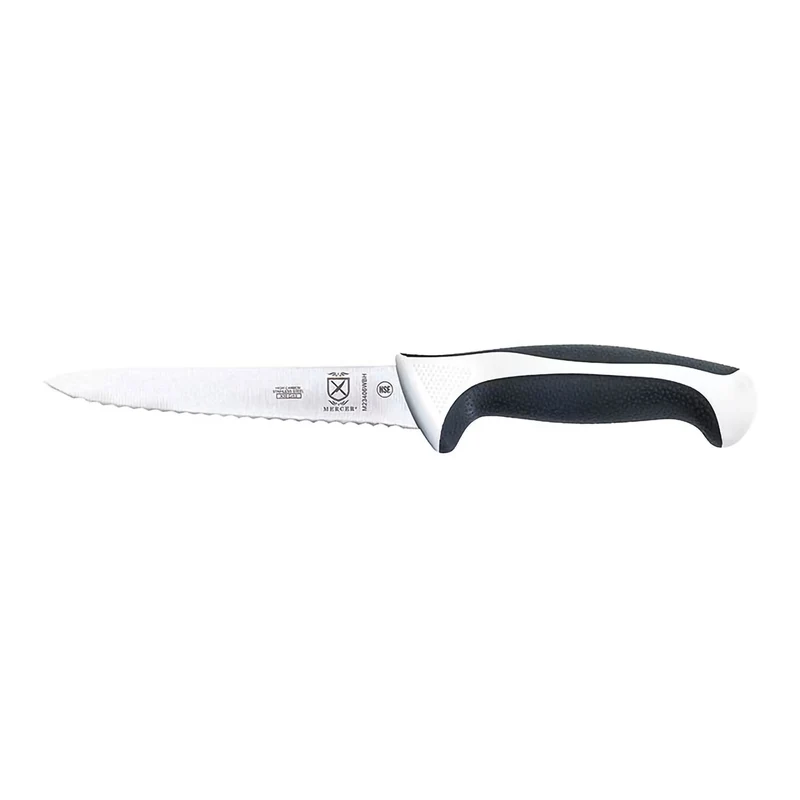 Utility Culinary Knife Mercer Culinary® High Carbon Steel MERCERMILLENNIA WAVY EDGE WHT D/S MK-1238556