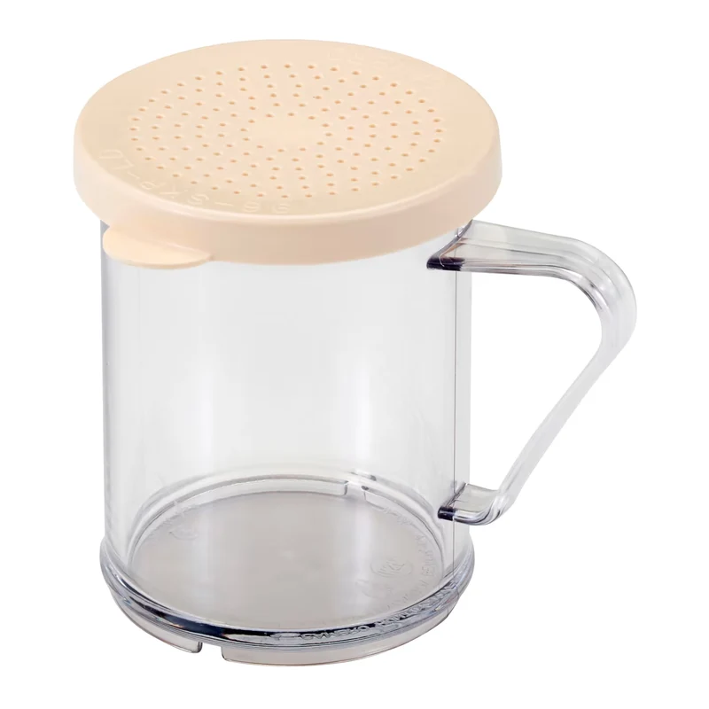 Salt and Pepper Shaker with Lid Cambro Polycarbonate W/BGE SALT&PEPPER LID CLR 10OZ D/S MK-1238449