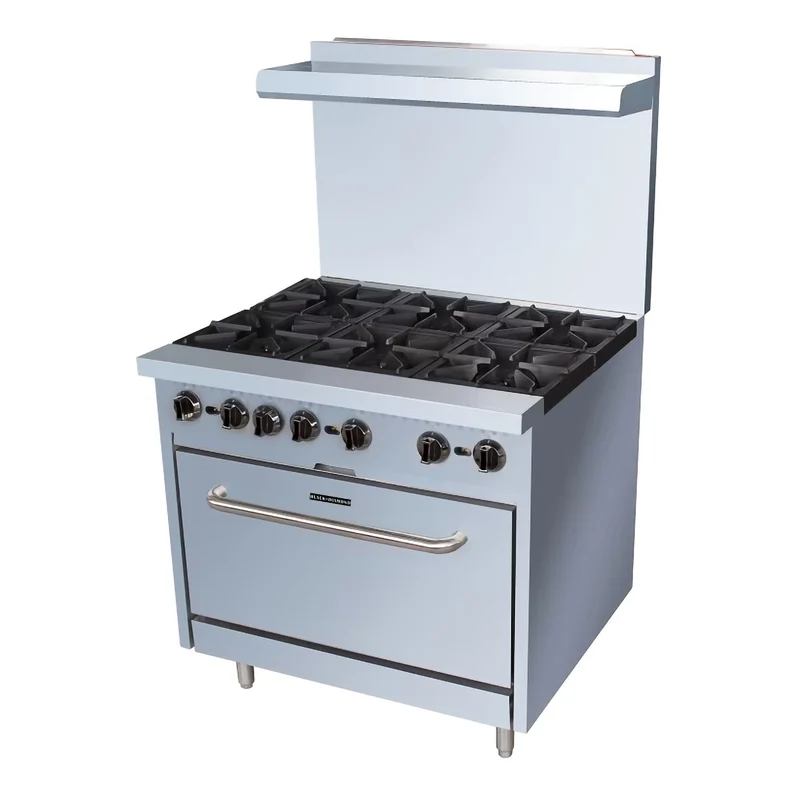 Natural Gas Range Darling Foodservice Stainless Steel S/STL 6BURNER D/S MK-1238534