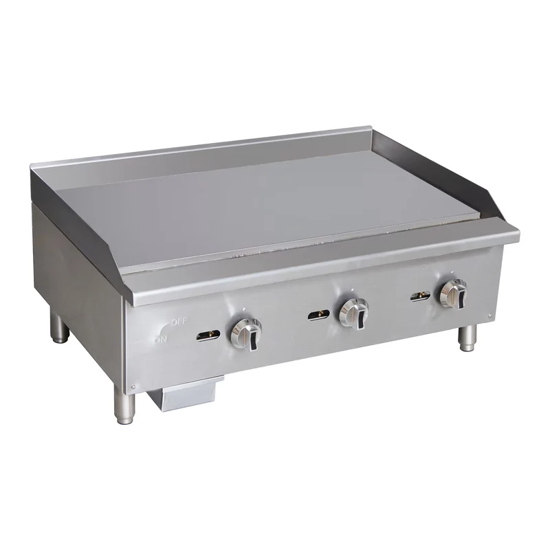 Natural Gas Griddle Darling Foodservice Stainless Steel S/STL MANUAL CONTROL NAT GAS 36" D/S MK-1238510