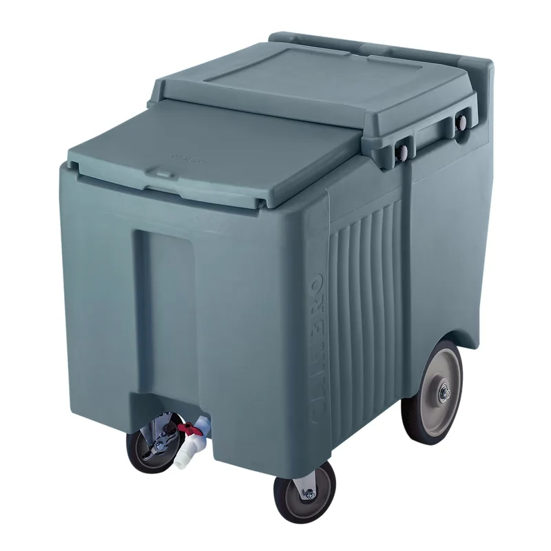 Ice Caddy Cambro Polyethylene STD SLIDING LID 125LB CAPACITY GRY D/S MK-1238660