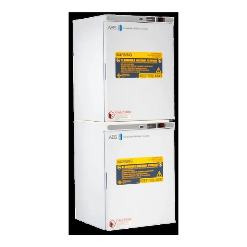 Flammable Storage Refrigerator / Freezer Combination ABS® Laboratory Use 9 cu.ft. 2 Solid Doors Cycle Defrost Refrigerator / Manual Defrost Freezer MK-1254507