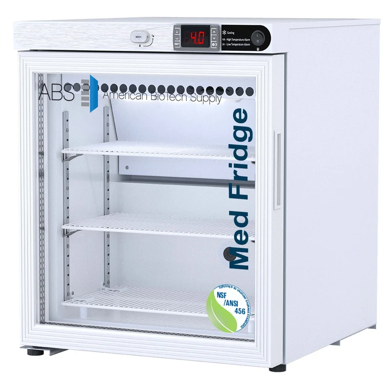 Countertop Refrigerator ABS® Pharmaceutical 1 cu.ft. 1 Swing Glass Door Left Hinged Cycle DefrostREFRIGERATOR, PHARMACY COUNTERTOP GLASS DOOR LT HNGED MK-1220712