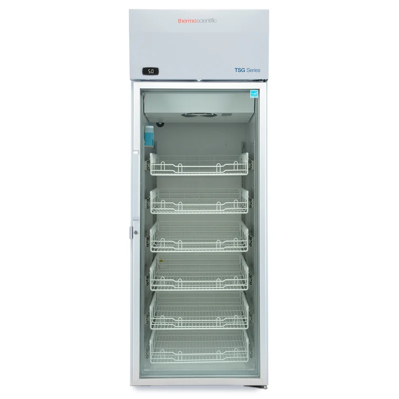 Upright Refrigerator Thermo Scientific™ TSG Series Pharmaceutical 23 cu.ft. 2 Glass Doors Heat-free Defrost PHARM 5C SETPOINT 115V/60HZ MK-1235452