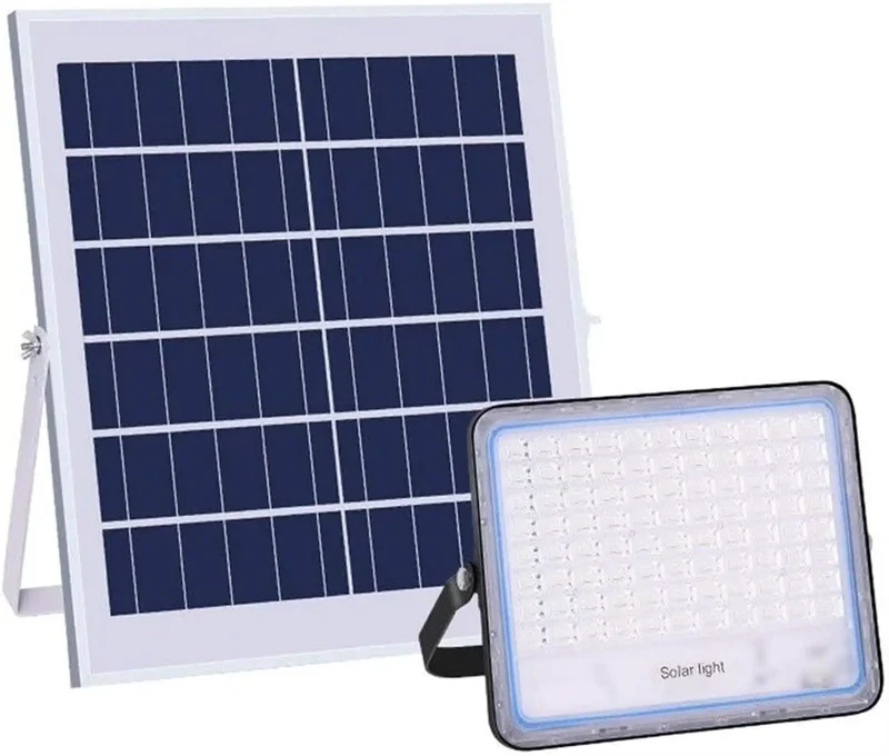 Heavy Duty 200W Solar Flood Light With IP67 Waterproof Rating For Street And Outdoor Yard Use Tough As Nails Die Cast Aluminum Housing Built To Last Through Extreme Weather To Light Up The Block All Night Long