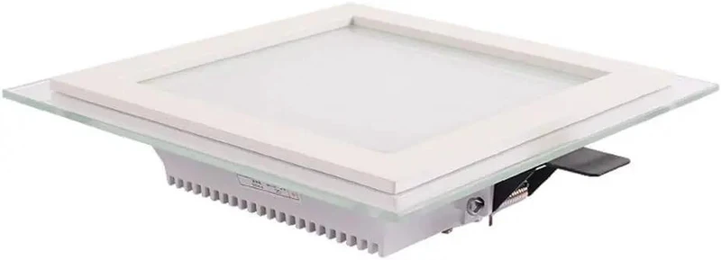 Buttery Smooth Ultra Slim Square Retrofit Recessed LED Downlight Trim Kit With Glass Panel For Easy Ceiling Installation Super Bright 6000K Cool White Heavy Duty Lighting For Kitchens Bathrooms And Home Offices Straight Up Vibe Upgrade