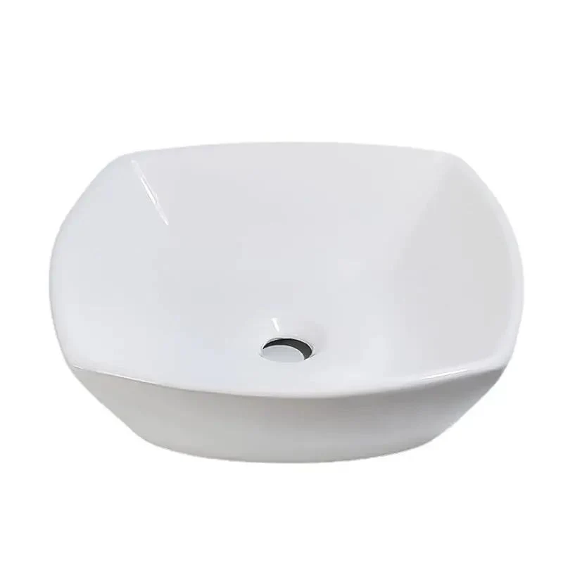 Sleek Square Ceramic Vessel Sink for Your Oasis. Modern Countertop Wash Basin with High Gloss Finish. Easy Wipe Clean Design That Slays and Never Yellows. Hotel Grade Quality for a Bougie Vibe. Durable Stain Resistant Sink.