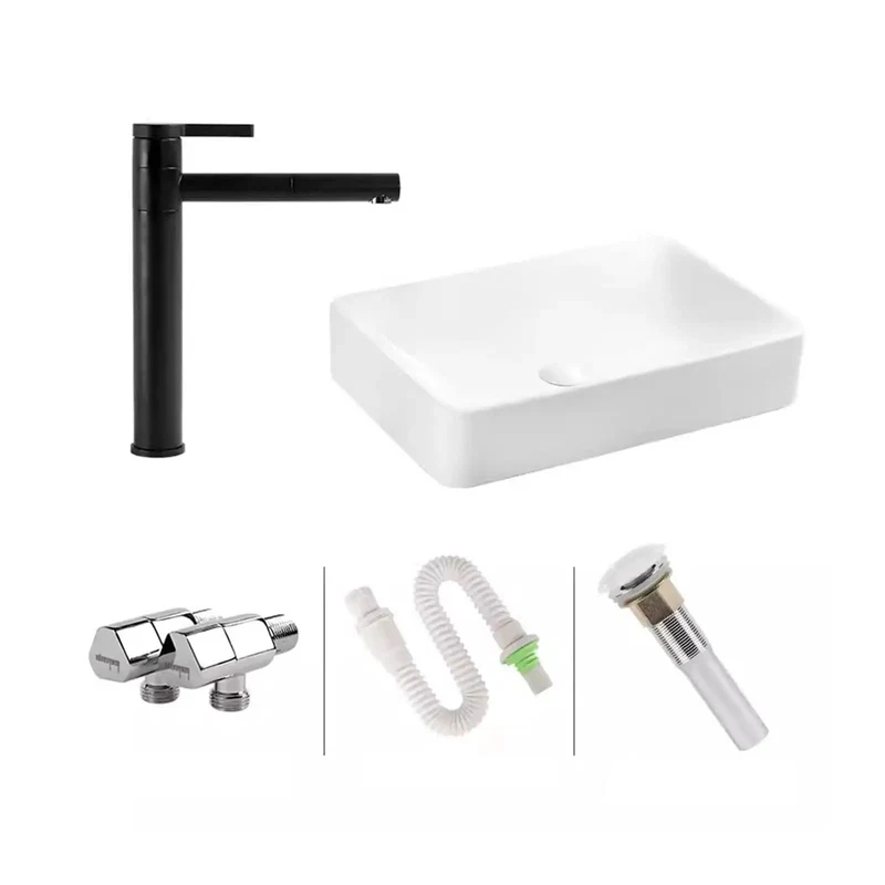 Modern Rectangular Vessel Sink For Countertop Vanity Slick Ceramic Washbasin With Minimalist Design No Fuss Cleanup Bathroom Art Basin Big Time Upgrade For Your Daily Home Spa Routine