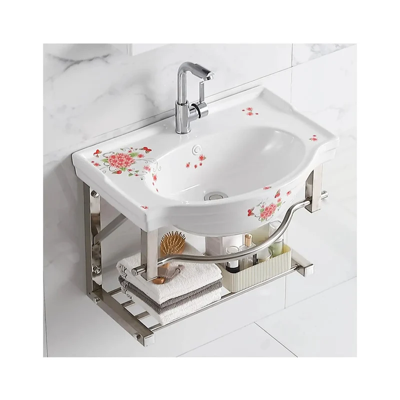 Rock Solid Wall Hung Corner Ceramic Sink Featuring Handy Towel Rack Perfect For Tight Squeeze Half Baths And Guest Washrooms Heavy Duty Porcelain Vessel Basin Easy Peasy Installation
