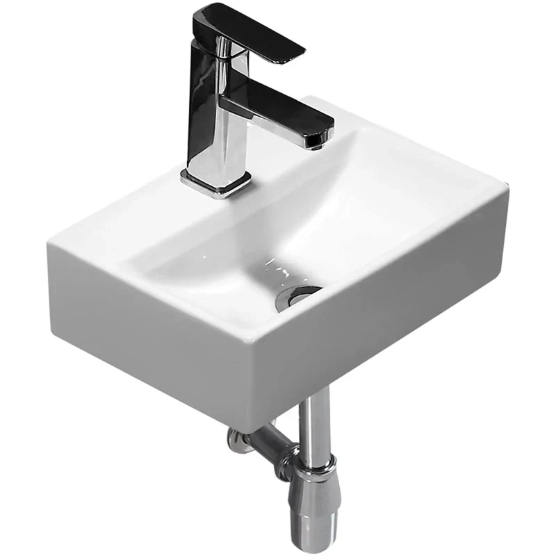 Slick Wall Mount Ceramic Vessel Sink With Faucet For Small Bathrooms Modern White Basin Corner Vessel Washbasin Scratch Resistant Top Shelf Quality No Hassle Install Space Saving Design Clean Lines Upgrade Your Spot Today