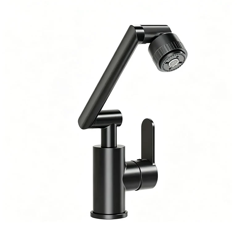 Heavy Duty Kitchen Faucet Extender Spins Smooth 360 Degrees With Flexible Retractable Arm Finished In Sleek Matte Black Makes Sink Chores A Breeze And Saves Gobs Of Counter Space
