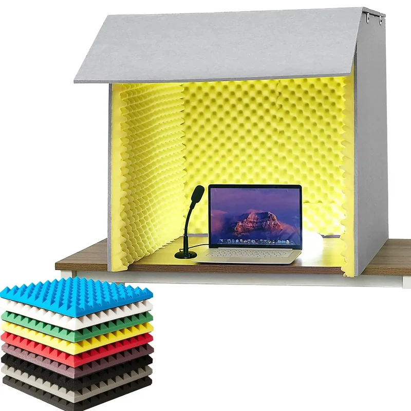 Solid Heavy Duty Desktop Mic Shield Crafted From Thick Acoustic Foam To Knock Out Room Reverb And Block Background Chatter For Crisp Vocals Every Single Take