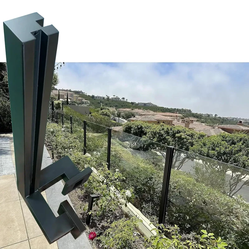 Heavy Duty Black Deck Panel Railing System With Wall Mounted Balcony Guardrail And Corner Post For Straight Up Tight Security And Sweet Backyard Setup Vibes