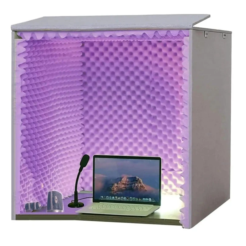 Portable Desktop Vocal Booth Box And Microphone Isolation Shield With Thick Acoustic Foam For Dope Podcast Vocals Tight Studio Sound And Solid Noise Blocking Rig For Any Home Singer Or Streamer