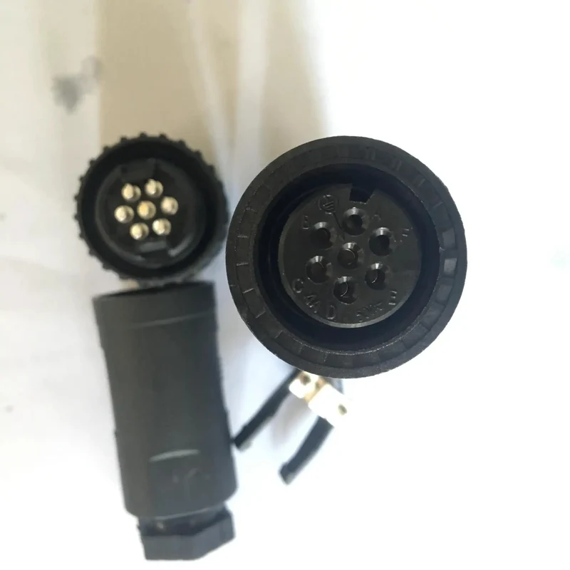 Rig Ready 7 Core Aviation Plug Connector For Hydraulic And Proportional Valves J12-7A Badass Industrial Electrical Wiring Adapter Slick And Genuine Seal Pro Rated