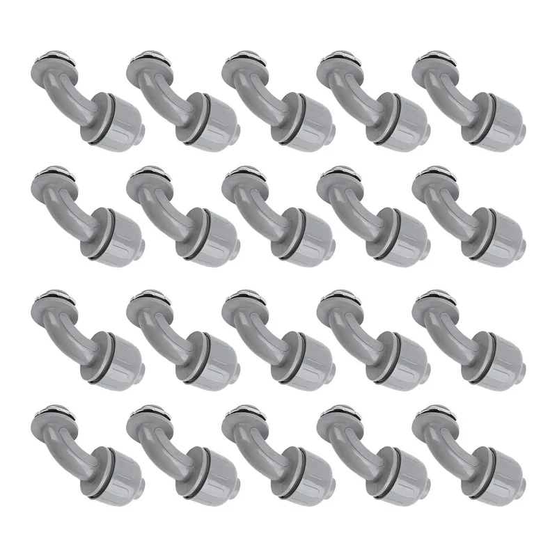 Heavy Duty 1/2 Inch Liquid Tight Connector Fits Right Angle Electrical Conduit Dang Solid Nylon 6 Build Snaps Right On Secure Wiring For Any Jobsite Project