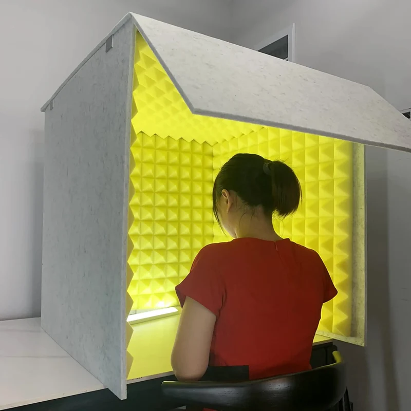 Portable Desktop Sound Isolation Booth Packed With Dense Acoustic Foam Panels To Knock Out Room Bleed Cut Background Noise And Help You Nail Every Take Smoothly