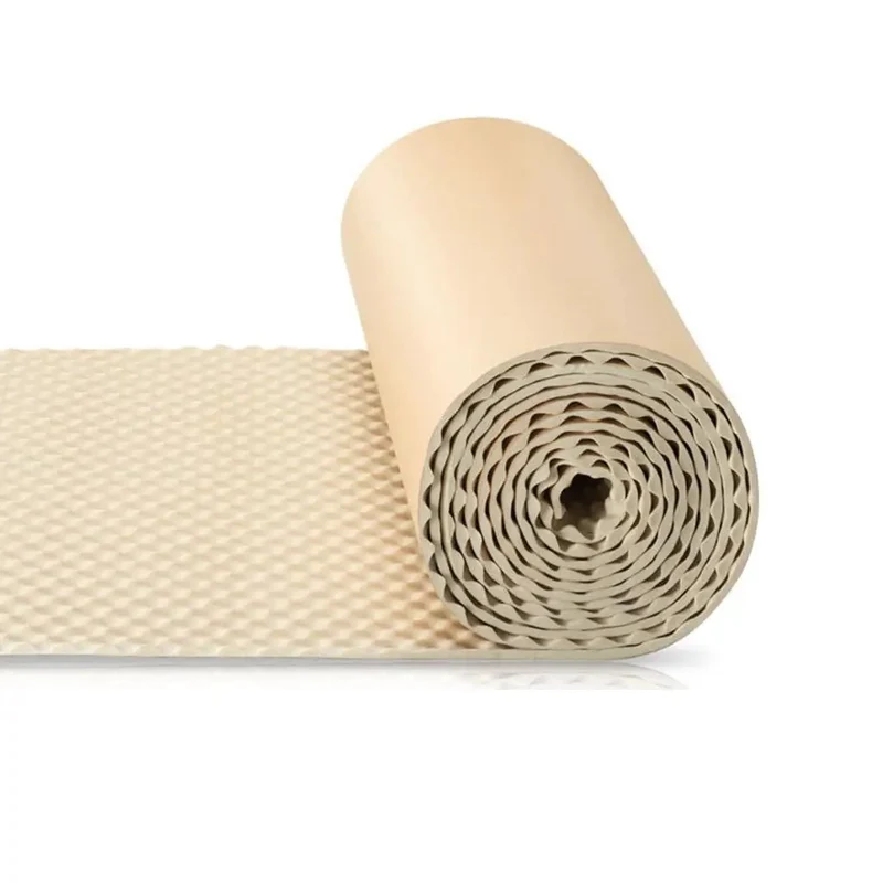 High Density Egg Crate Acoustic Foam Roll With Self Adhesive Backing That Crushes Echoes and Boosts Audio Fidelity for Studio Sessions and Gaming Zones the Real Deal Room Treatment Sheets to Tame Reflections Instantly In Beige Color