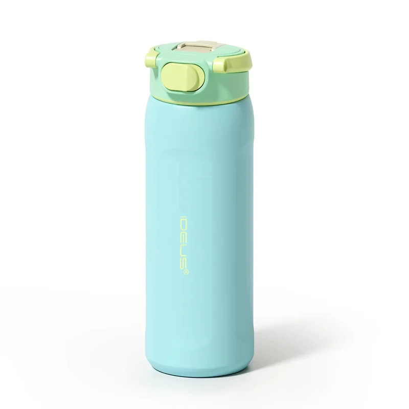 24 Oz Insulated Stainless Steel Water Bottle With Straw Sky Blue Double Wall Vacuum Insulation Keeps Drinks Ice Cold Or Steaming Hot Up To 24 Hours BPA Free Heavy Duty Construction Built Different For Everyday Use Gym And Outdoor Adventures