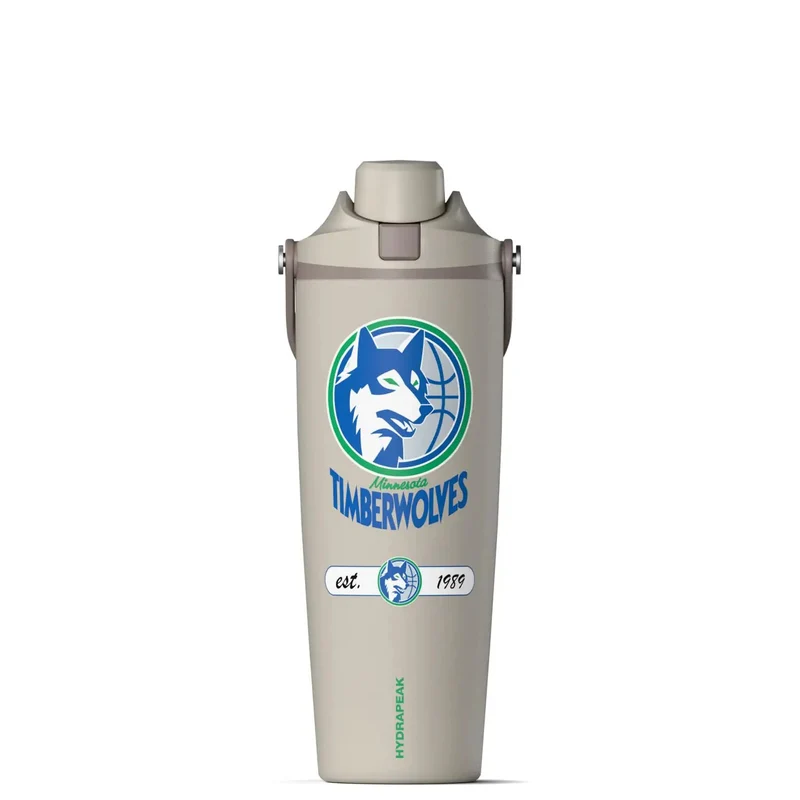 Heavy Duty 32 Oz Insulated Stainless Steel Water Bottle Features Minnesota Timberwolves Logo And Double Wall Vacuum Seal With Leakproof Straw Lid Built For Ballers Chasing Hella Cold Refreshment