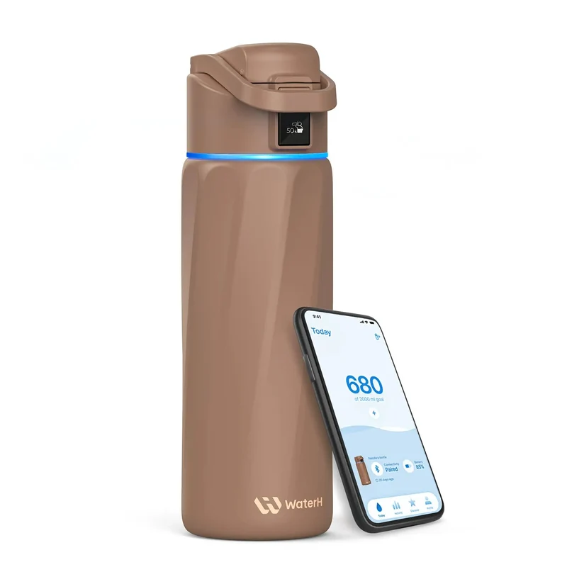Smart Water Bottle With Glowing Sip Tracker Keeps Your Hydration Game Fresh All Day Long 24 Oz Insulated Flask Built For Workouts And Daily Grind Perfect Health Gift For Anyone Looking To Stay Quenched On The Fly
