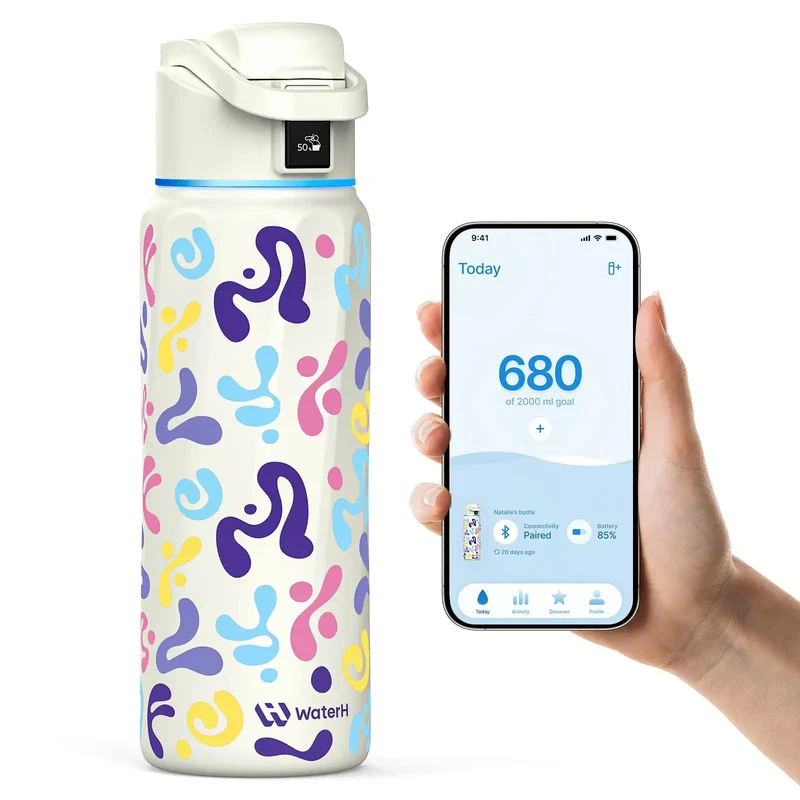 32 Oz Smart Water Bottle Hydration Tracker With Gentle Drink Alarms And Heavy Duty Insulation Keeps Drinks Bone Cold For Hours Ideal For The Daily Grind And Health Hustles To Help You Lock In Your Sips And Chase Wellness Wins Effortlessly