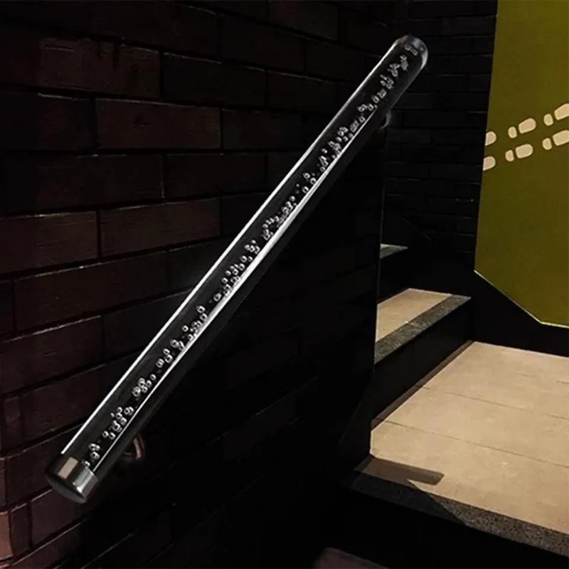 Clear Acrylic Stair Handrail And Indoor Grab Bar Featuring Rock Solid Steel Brackets And No Sweat Mounting For Straight Up Staircase Safety And Smooth Everyday Household Comfort