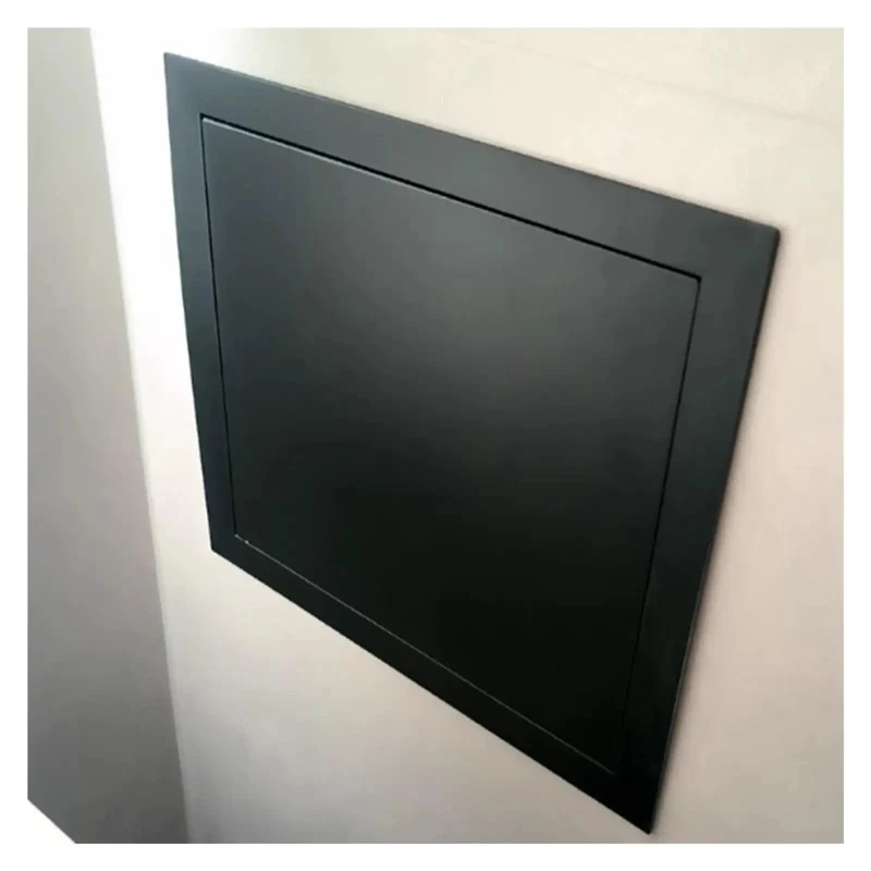 Beefy Aluminum And Steel Drywall Access Panel With Crisp Black Finish, Heavy Duty Ceiling Hatch For Suspended Ceilings, Rust Resistant Shield, No Hassle Setup, Pulls Away Like Butter, Dependable Gear For Any Repair Task