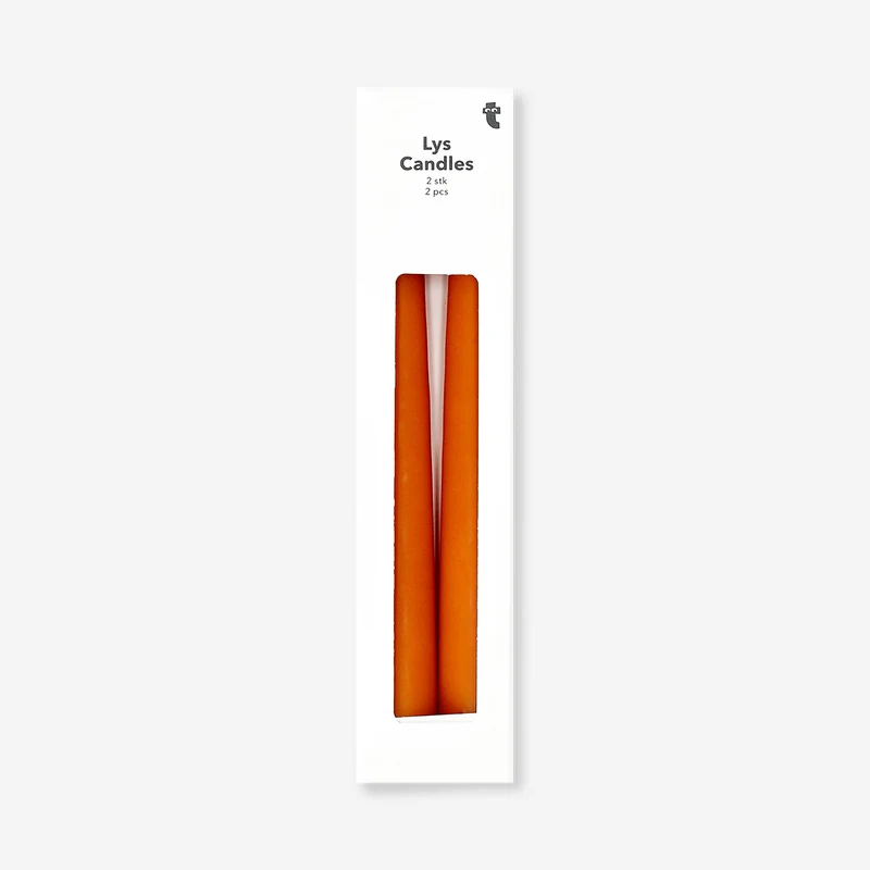 Dinner candles in autumn colours - 2 pcs