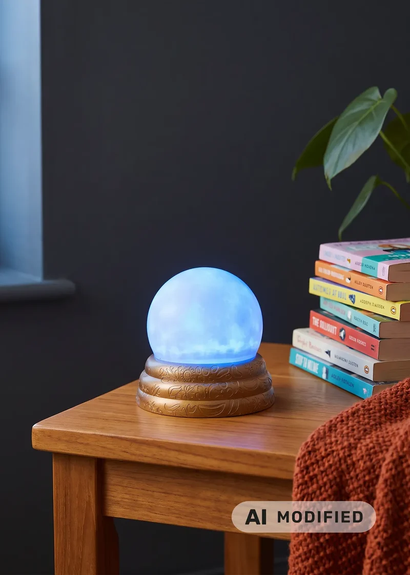 Scrying ball with light