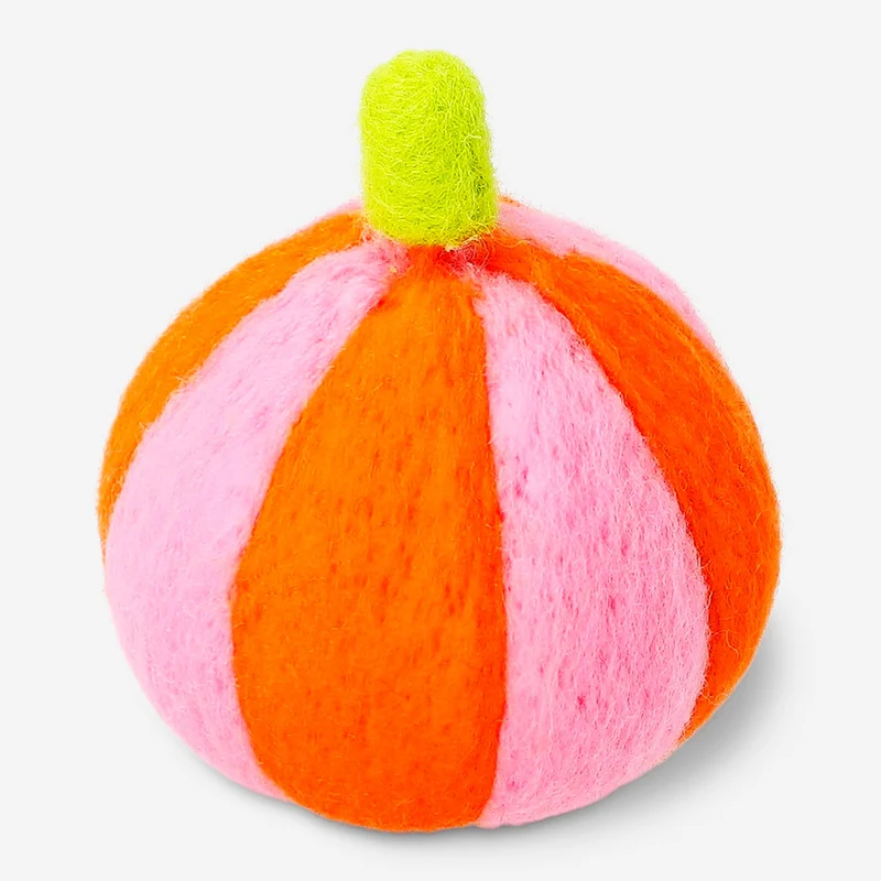 Decorative textile pumpkin - 8 cm