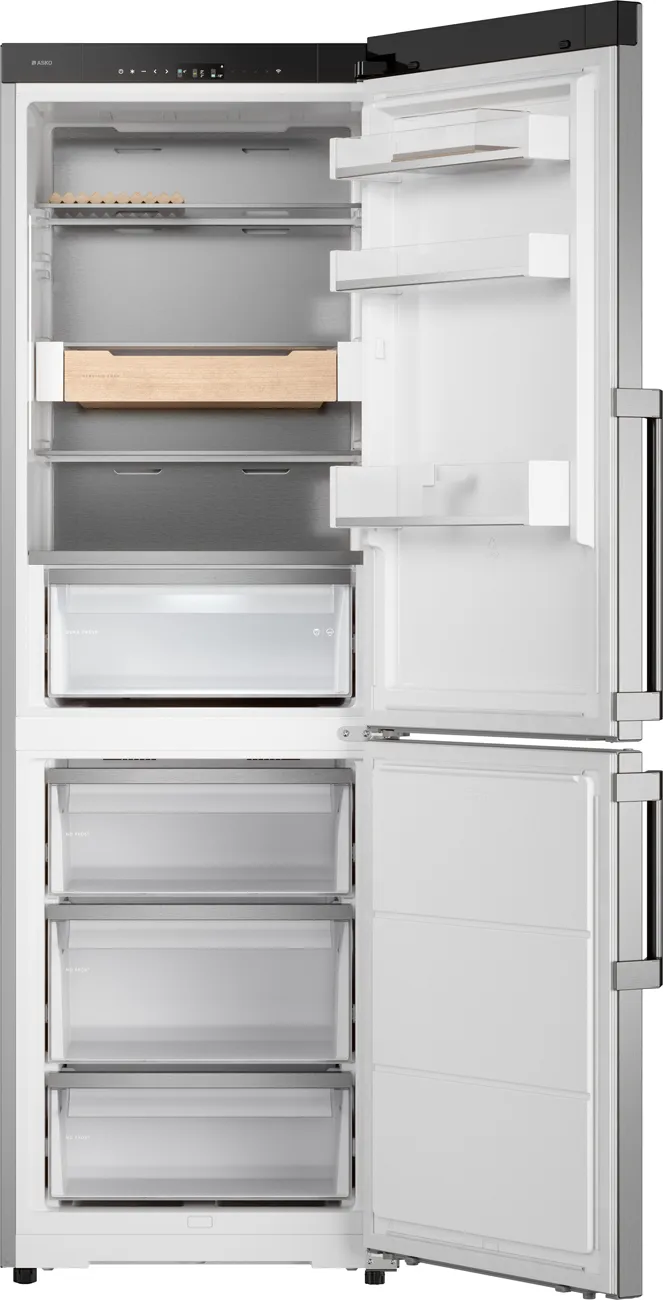 Ⓜ️🔵🔵🔵 ASKO RFC 586 KNBS1 - [📦🚨Spedizione immediata!🚚💨] Frigorifero combinato, frigo sopra e congelatore sotto, Total No Frost, libera installazione (incassabile), ACCIAIO, 60 x 186 cm, Nuova classe B
