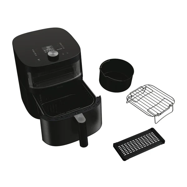 Ⓜ️🔵🔵🔵 Haier HAF5TWA3 011 - [📦🚨Spedizione immediata!🚚💨] Friggitrice ad aria con finestra di controllo, Capienza 7 litri, Potenza 2000 W, Range di temperatura 40°-200°, 9 in 1, accessori extra inclusi, LAVABILE IN LAVASTOVIGLIE
