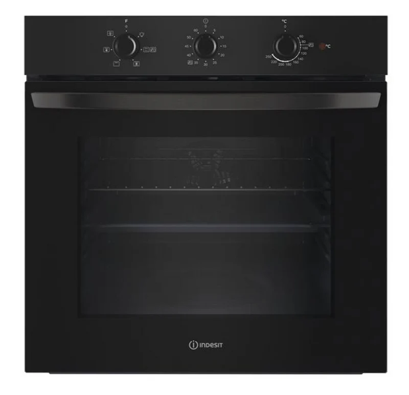 Ⓜ️🔵🔵🔵 Indesit IO235HB - Forno elettrico da incasso, nero, multifunzione, 66 litri, Classe A