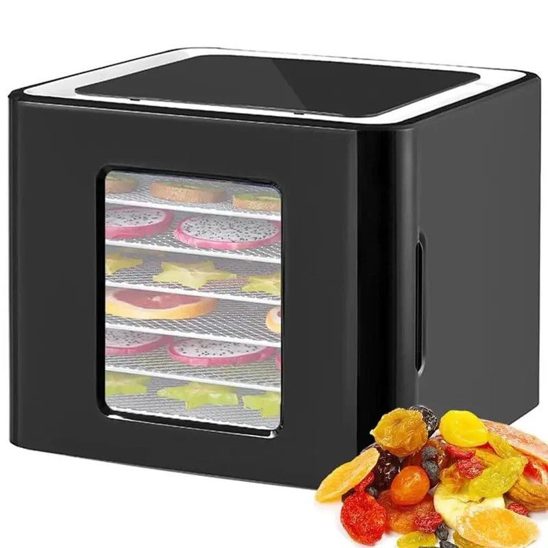 Premium Stainless Steel Food Dehydrator With Led Digital Touch Screen And Adjustable Timer Ideal For Drying Fruits Veggies Herbs Make Homemade Jerky Create Fresh Trail Mix Snacks Quick Meal Prep Tool