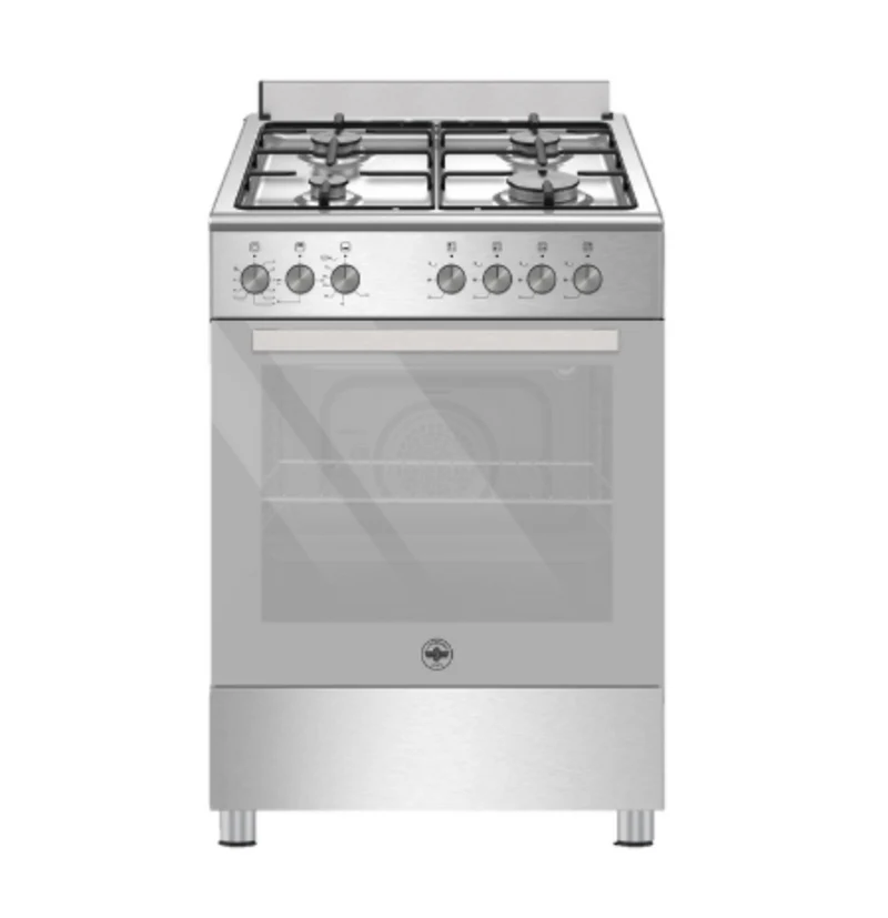 Ⓜ️🔵🔵🔵 LA GERMANIA SE664GX24 - [📦🚨Spedizione immediata!🚚💨] Cucina inox, forno a gas, 60 cm, piano cottura a 4 fuochi gas, Classe A