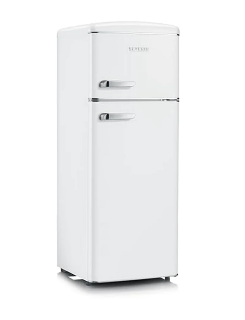 Ⓜ️🔵🔵🔵 SEVERIN RKG 8957 - Frigorifero Retrò doppia porta, BIANCO, 208 litri 55 cm, Nuova classe D