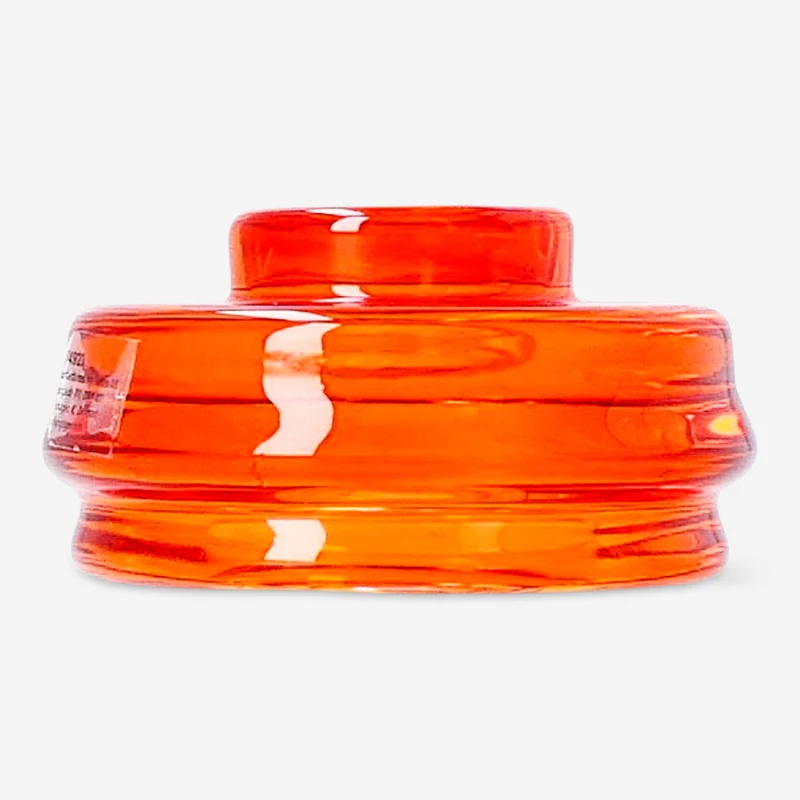 Orange candle and tealight holder - 7 cm