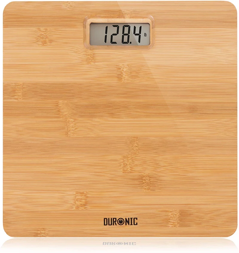 Duronic BS503 Bilancia pesapersone digitale in Bambù | Capacità fino a 180 kg | Bilancia digitale con schermo LCD | Design in bambù ecologico | Bilancia ad alta precisione con tecnologia Step-on