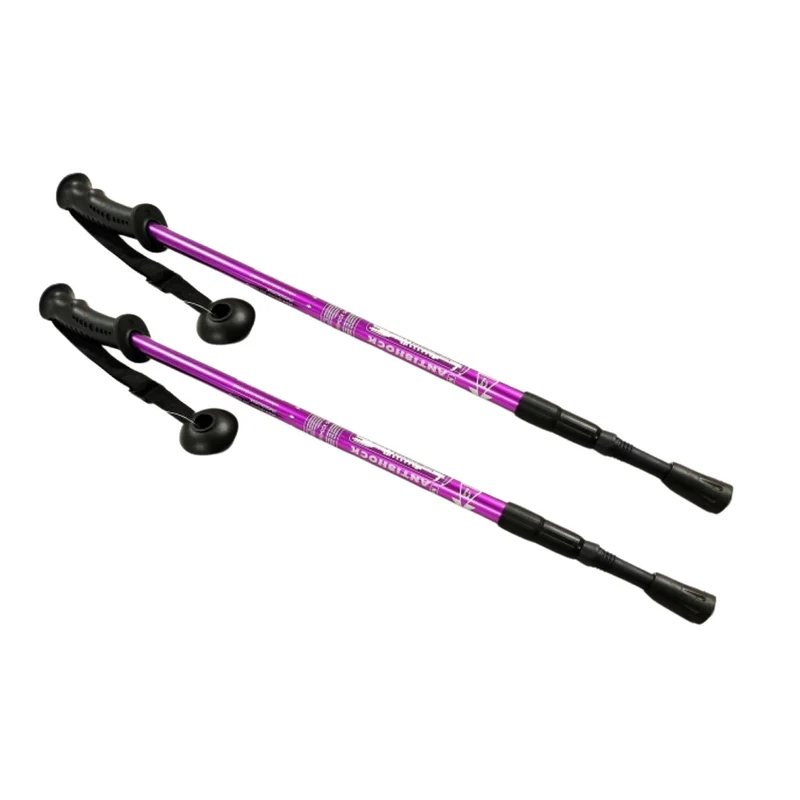 Bastoncini telescopici in alluminio per Nordic Walking 65-135 cm, viola