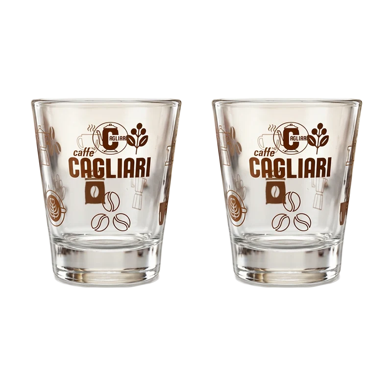 Set 2 Bicchierini Vetro Caffè Cagliari