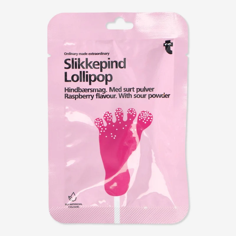 Lollipop with Sour Raspberry Powder