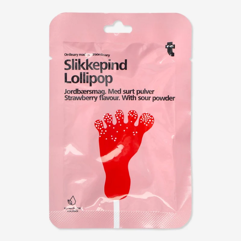 Lollipop with Sour Strawberry Powder