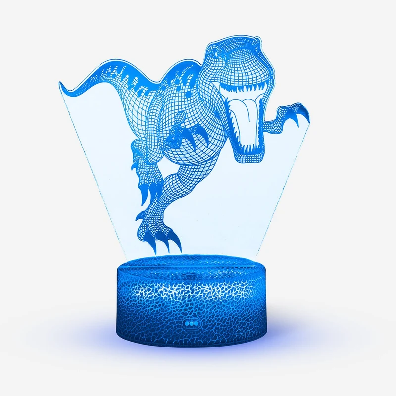 Multi coloured effect lamp - 3D dinosauer