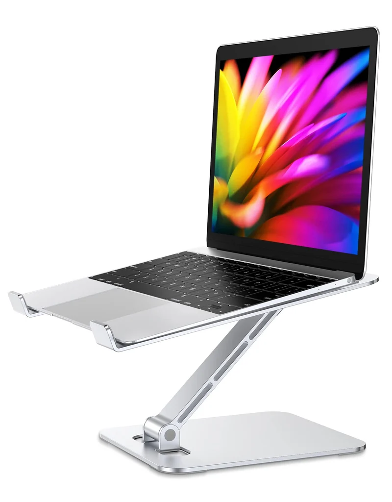 Babacom Supporto PC Portatile, Pieghevole Ergonomico Porta PC con Regolabile Altezza, Ventilato Alluminio Laptop Stand Compatibile con MacBook Air, Pro, Dell XPS, Samsung, Altri 10-16" Tablet