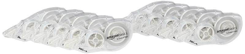 Amazon Basics - Correttore a nastro, 4,2 mm x 10 m, confezione da 10