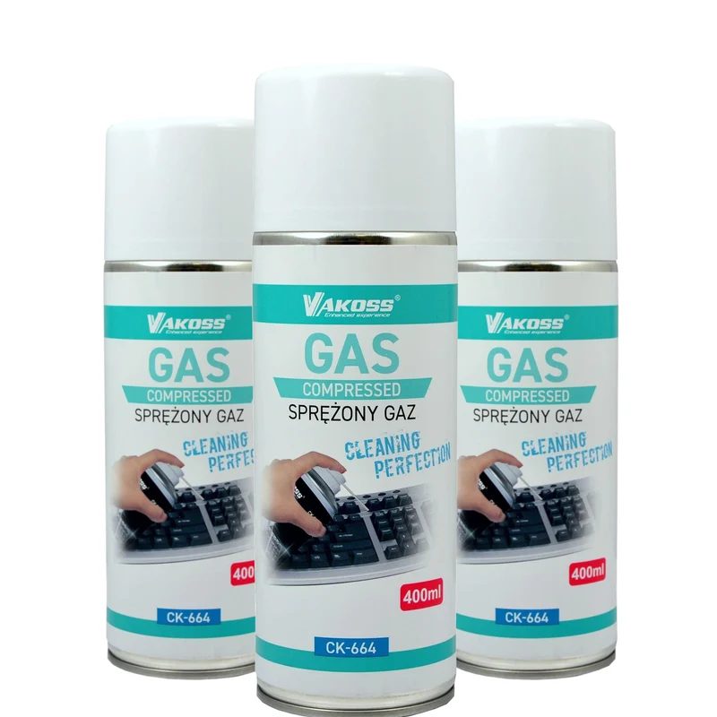 Bomboletta di aria compressa spray da 400ml Vakoss